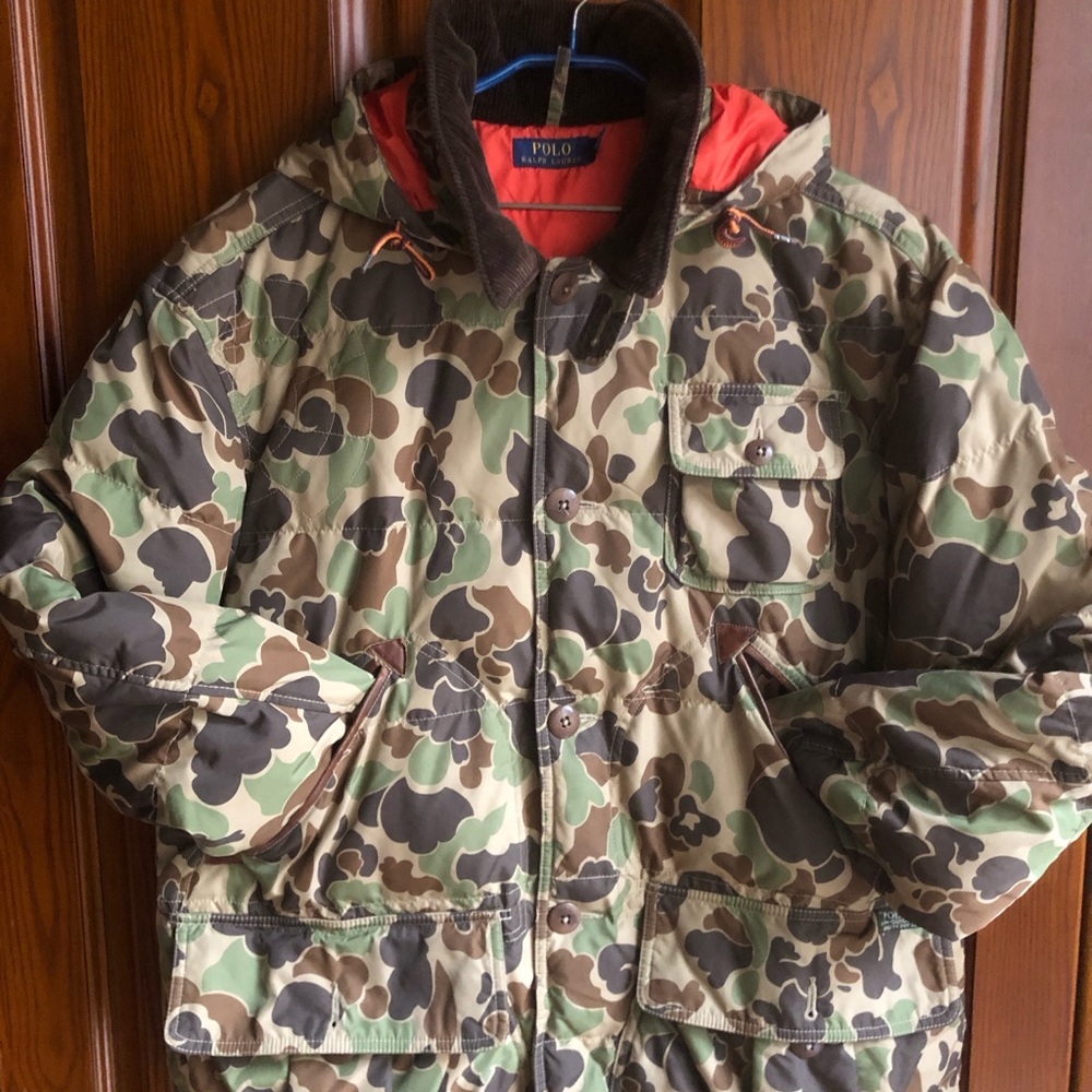 Polo Ralph Lauren Camouflage Jacket hunting safari frog camo puffer jacket